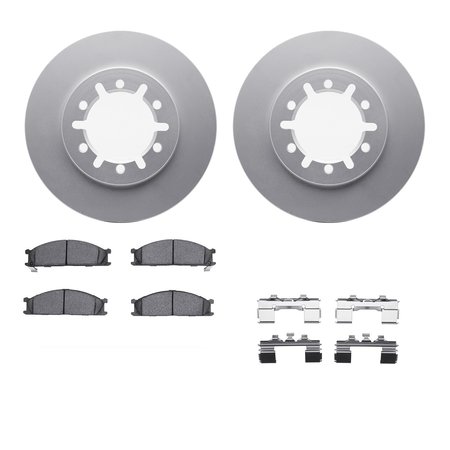 DYNAMIC FRICTION CO 4312-67006, Geospec Rotors with 3000 Series Ceramic Brake Pads includes Hardware, Silver 4312-67006